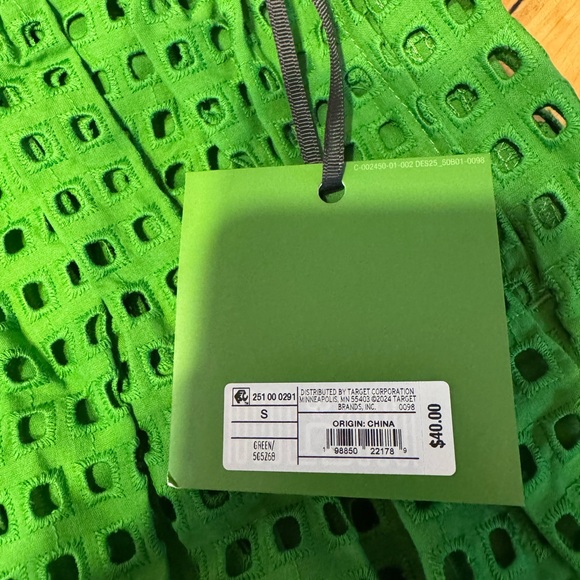 Kate Spade Vibrant Green A-Line Eyelet Skirt - Picture 3 of 6
